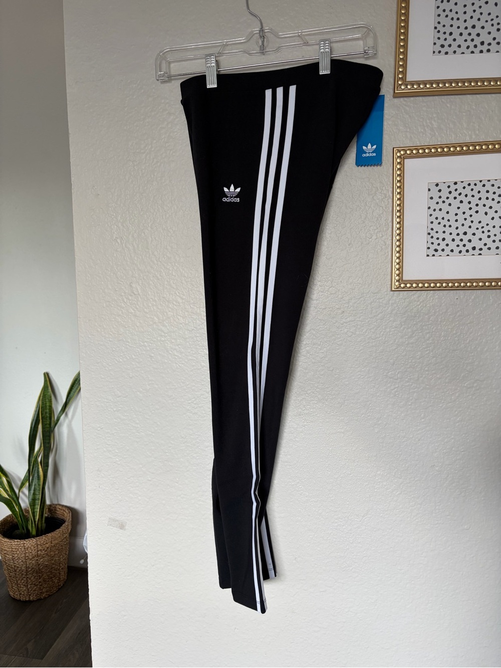 adidas Black Kids 3-Stripes Tights